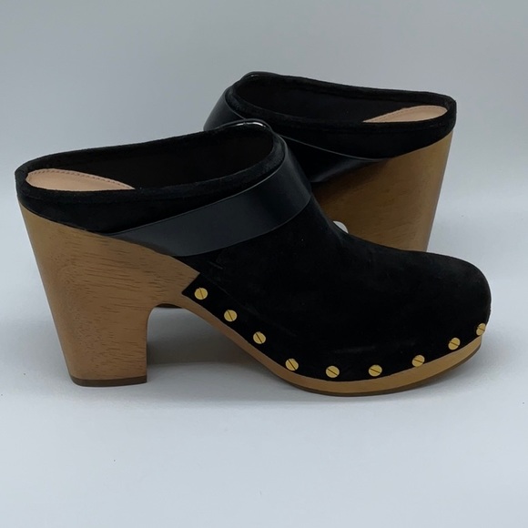 Veronica Beard Dacey Clog Black Suede - Picture 4 of 9